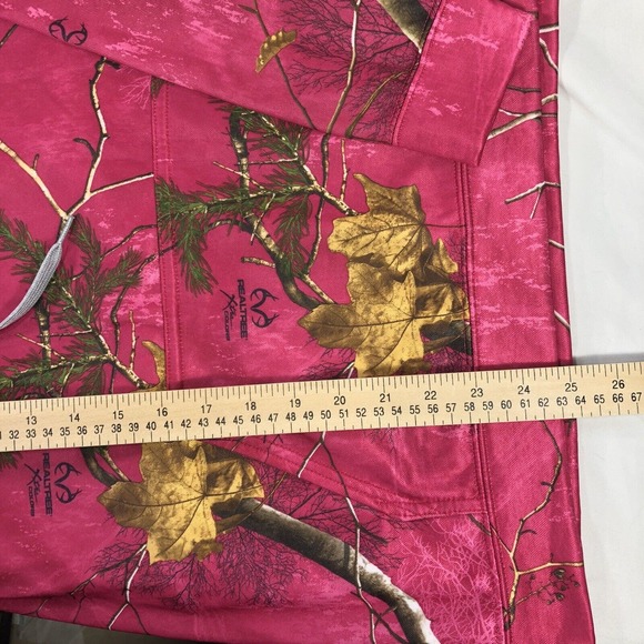 RealTree Xtra Colors Camo Hot Pink Hoodie Womens Large Hooded Sweatshirt Top - Picture 10 of 10